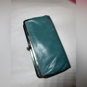 Hobo Lauren Vintage Double-Frame Clutch Wallet - Turquoise